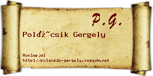 Polácsik Gergely névjegykártya